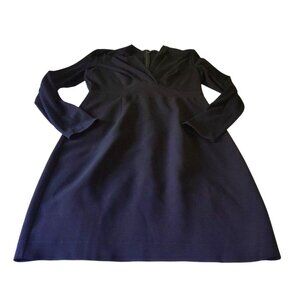 Elie Tahari Women's Dress Draped V-Neck Long Sleeve Size 8 Black